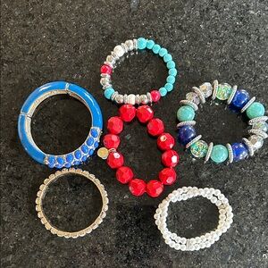 Vintage to modern stretchy Multi-Color Bracelet lot